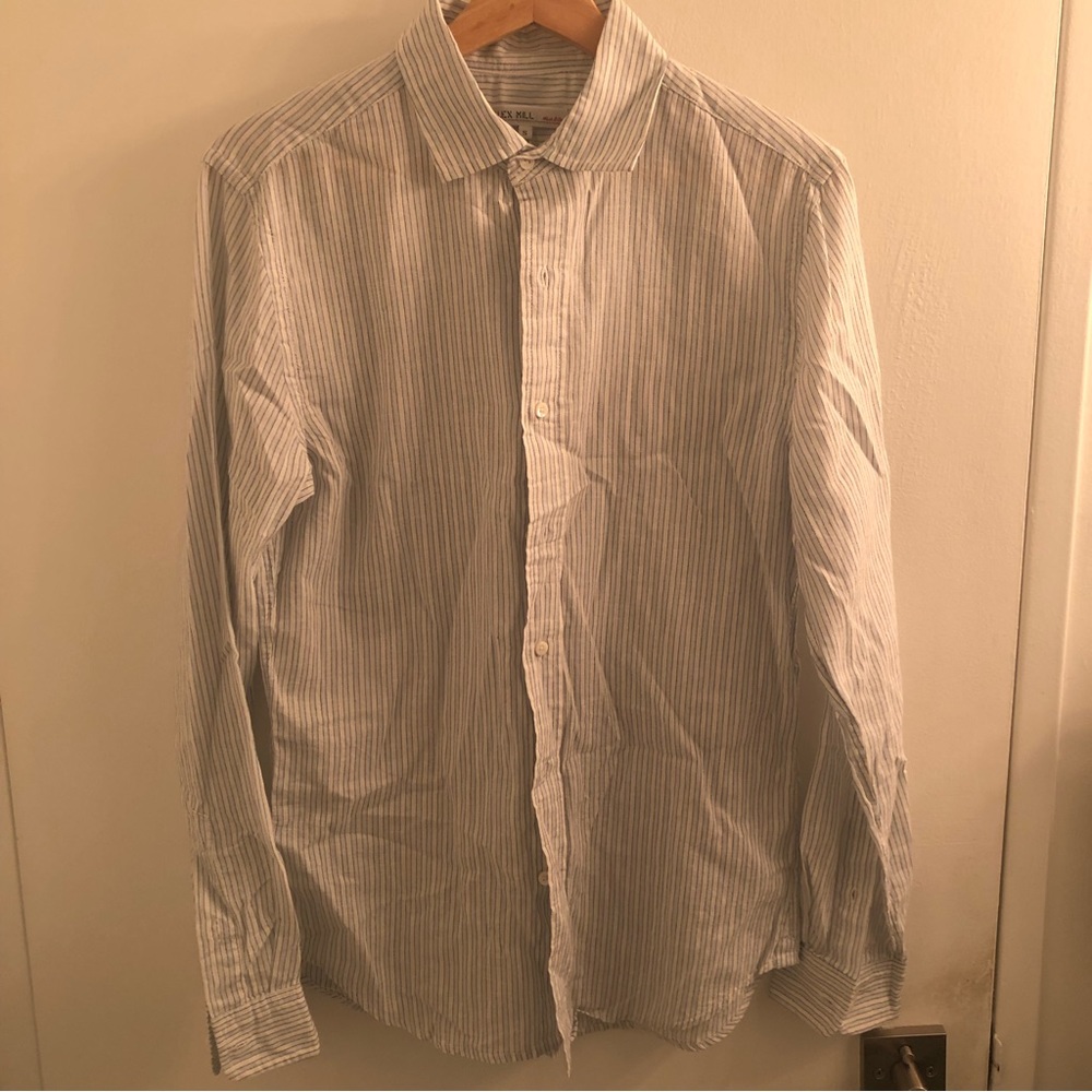 Alex Mill Cotton-linen Shirt in Blue Stripes (size S)